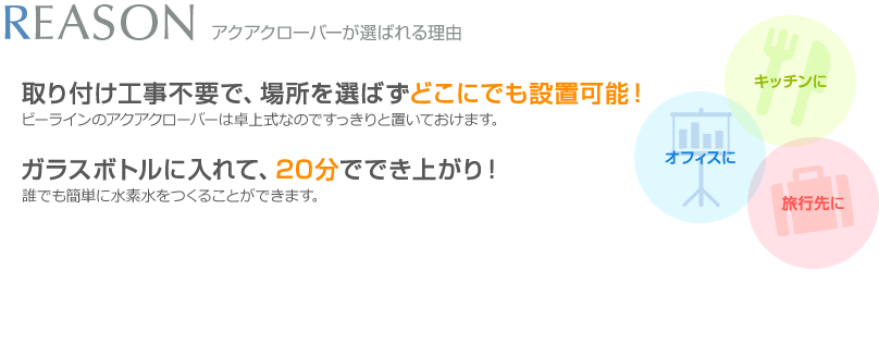 REASON アクアクローバーが選ばれる理由